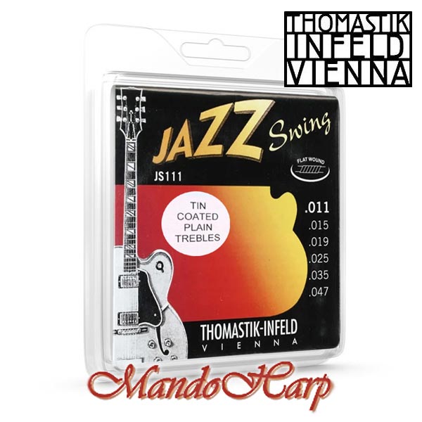 MandoHarp - Thomastik-Infeld JS111 Jazz Swing Electric Guitar Strings - Light 0.011-0.047