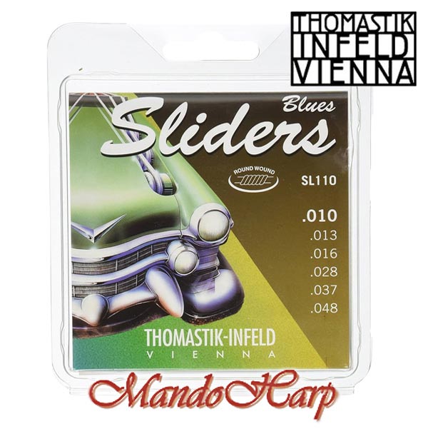 MandoHarp - Thomastik-Infeld SL110 Blues Sliders Electric Guitar Strings - Medium Light 0.010-0.048