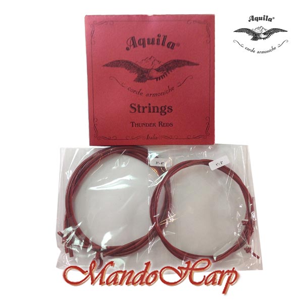 MandoHarp - Bass Ukulele Strings - Aquila 91U, EADG, Thunder Reds