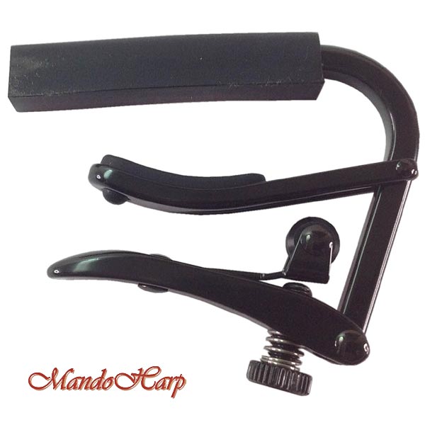 MandoHarp - Shubb Capo Noir - C1k for Steel String Guitar - Black Chrome