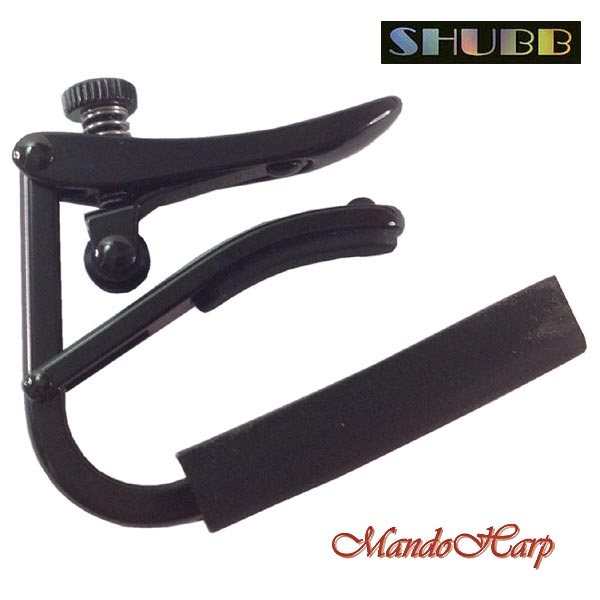 MandoHarp - Shubb Capo Noir - C1k for Steel String Guitar - Black Chrome
