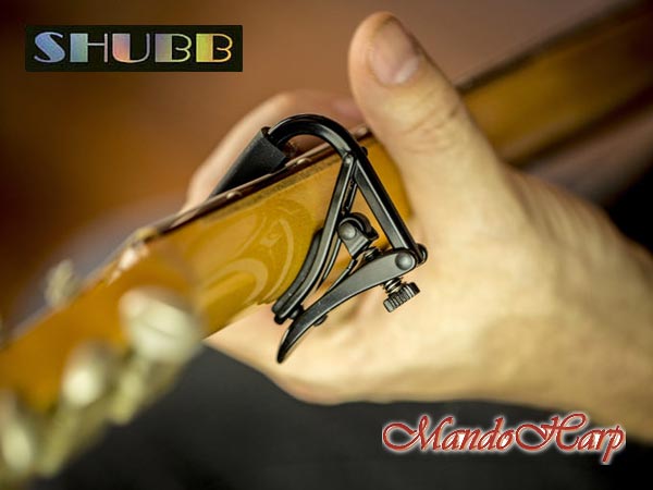 MandoHarp - Shubb Capo Noir - C1k for Steel String Guitar - Black Chrome