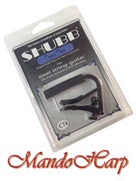 MandoHarp - Shubb Capo Noir - C1k for Steel String Guitar - Black Chrome