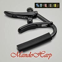 MandoHarp - Shubb Capo Noir - C1k for Steel String Guitar - Black Chrome