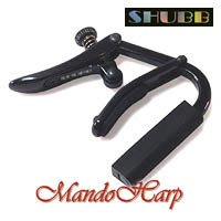 MandoHarp - Shubb Capo Noir - C1k for Steel String Guitar - Black Chrome