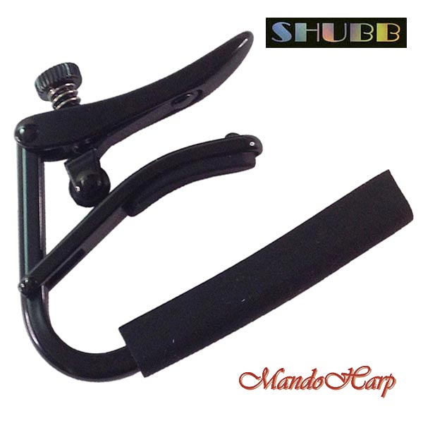 MandoHarp - Shubb Capo Noir - C3k for 12-String Guitar - Black Chrome