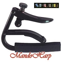 MandoHarp - Shubb Capo Noir - C3k for 12-String Guitar - Black Chrome