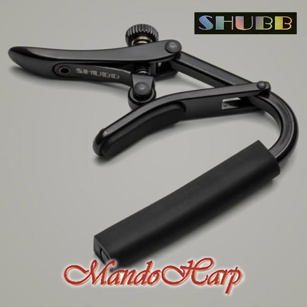 MandoHarp - Shubb Capo Noir - C3k for 12-String Guitar - Black Chrome