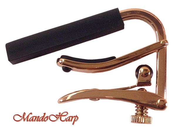 MandoHarp - Shubb Capo Royale - C2gRose for Nylon String Guitar - Rose Gold PVD Finish