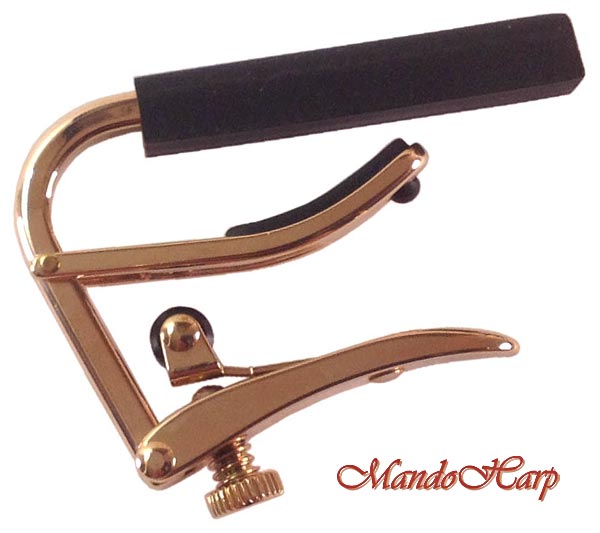 MandoHarp - Shubb Capo Royale - C2gRose for Nylon String Guitar - Rose Gold PVD Finish