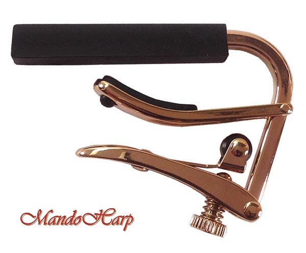 MandoHarp - Shubb Capo Royale - C2gRose for Nylon String Guitar - Rose Gold PVD Finish