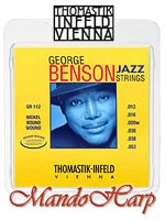 MandoHarp - Thomastik-Infeld GB112 George Benson Jazz Guitar Strings - Flat Wound, Medium Light 0.012-0.053