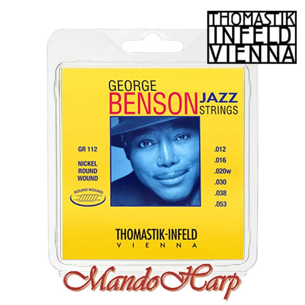 MandoHarp - Thomastik-Infeld GR112 George Benson Jazz Guitar Strings - Round Wound, Medium Light 0.012-0.053