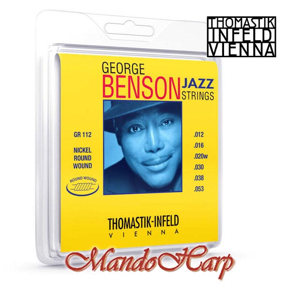 MandoHarp - Thomastik-Infeld GR112 George Benson Jazz Guitar Strings - Round Wound, Medium Light 0.012-0.053