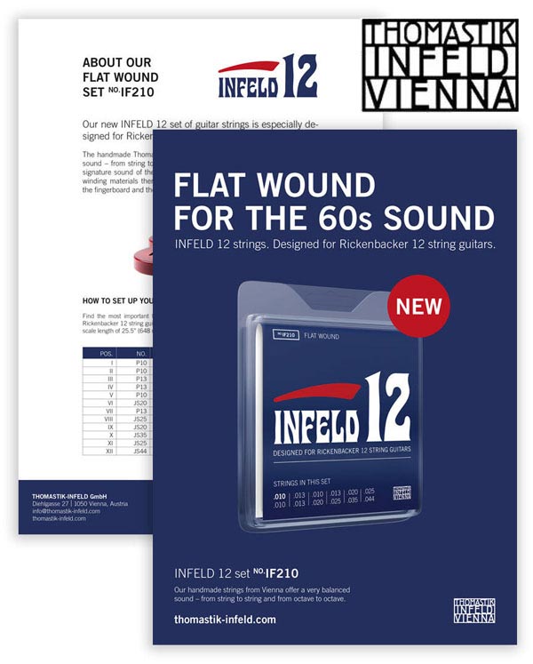 MandoHarp - Thomastik-Infeld 12 IF210 Rickenbacker 12-String Electric Guitar Strings - 0.010-0.044