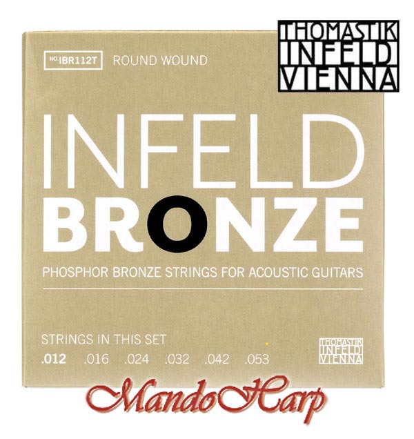 MandoHarp - Thomastik-Infeld IBR112T Infeld Bronze Acoustic Guitar Strings - 0.012-0.053