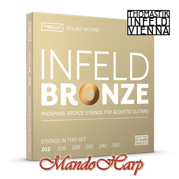 MandoHarp - Thomastik-Infeld IBR112T Infeld Bronze Acoustic Guitar Strings - 0.012-0.053