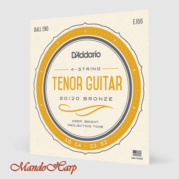 MandoHarp - Tenor Guitar Strings - D'Addario EJ66 Steel and Bronze Wound 0.010-0.032
