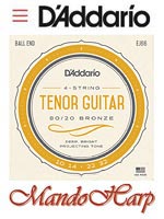 MandoHarp - Tenor Guitar Strings - D'Addario EJ66 Steel and Bronze Wound 0.010-0.032
