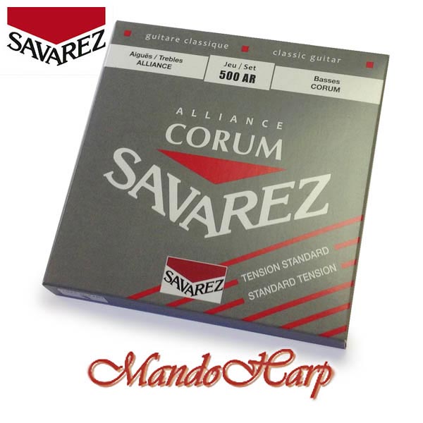 Savarez Corum 500AR Std Tension Classical Guitar Strings, Light - 0.024-0.043