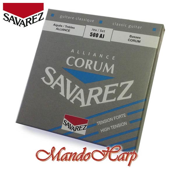Savarez Corum 500AJ High Tension Classical Guitar Strings, Light - 0.025-0.044