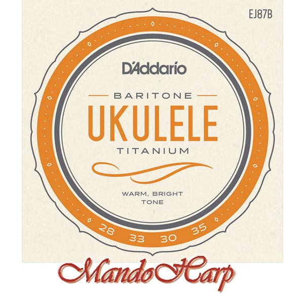 Ukulele Strings - D'Addario EJ87B Titanium Baritone 028-035