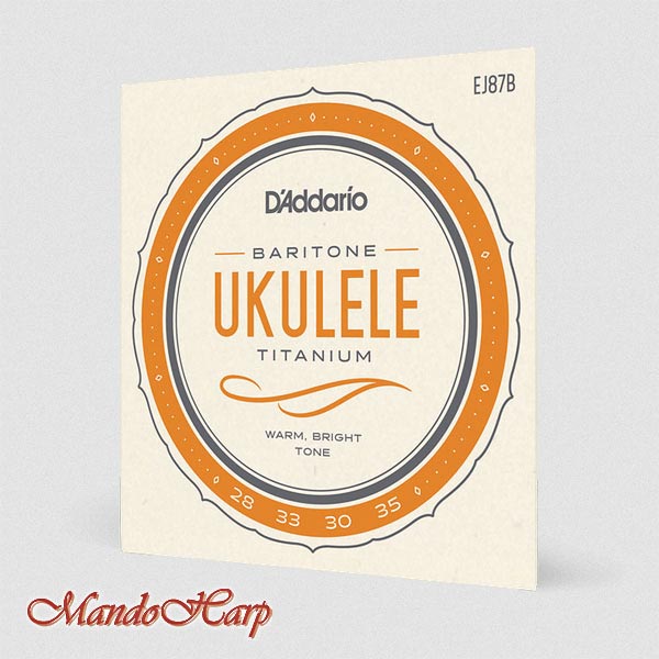 Ukulele Strings - D'Addario EJ87B Titanium Baritone 028-035