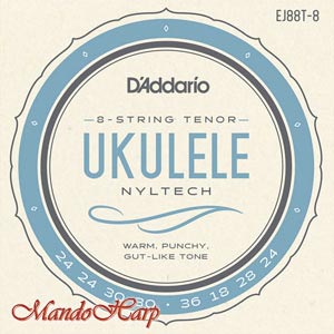 MandoHarp - D'Addario EJ88-T8 8-String Tenor Ukulele Strings