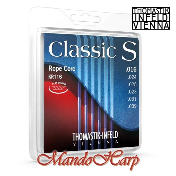 MandoHarp - Thomastik-Infeld KR116 Classic S Rope-Core Flat-Wound Guitar Strings - Light 016-039