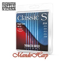 MandoHarp - Thomastik-Infeld KR116 Classic S Rope-Core Flat-Wound Guitar Strings - Light 016-039