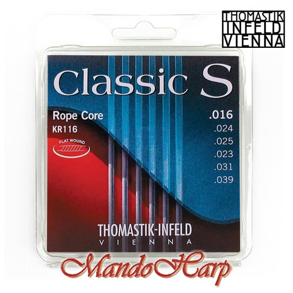 MandoHarp - Thomastik-Infeld KR116 Classic S Rope-Core Flat-Wound Guitar Strings - Light 016-039
