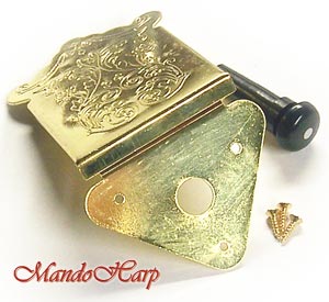Mandolin Tailpiece Gold Finish with End Pin