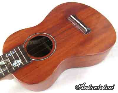 MandoHarp - "Smokin Dragon" Solid-Koa Soprano Ukulele