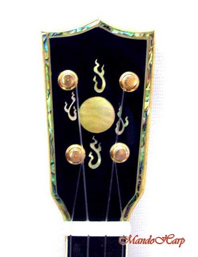 MandoHarp - 'Blue Dragon' Inlaid Soprano Ukulele
