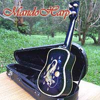 MandoHarp - 'Blue Dragon' Inlaid Soprano Ukulele