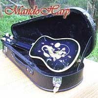 MandoHarp - 'Blue Dragon' Inlaid Soprano Ukulele