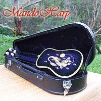 MandoHarp - 'Blue Dragon' Inlaid Soprano Ukulele