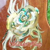 MandoHarp - 'Aloha Sun Flower' Inlaid Tenor Ukulele