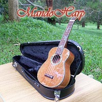 MandoHarp - 'Bird Dancer' Inlaid Concert Ukulele