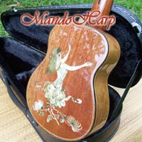 MandoHarp - 'Bird Dancer' Inlaid Concert Ukulele