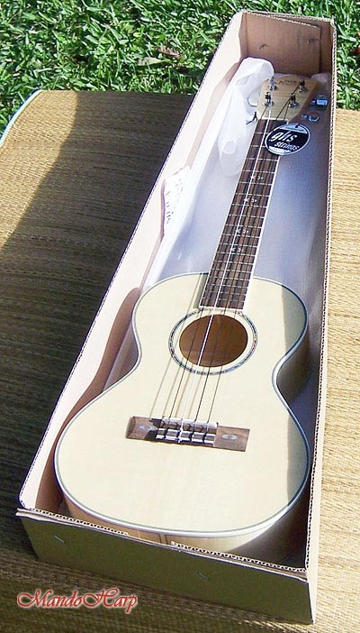 MandoHarp - Genuine Lanikai LFM-T Flame Maple Tenor Ukulele