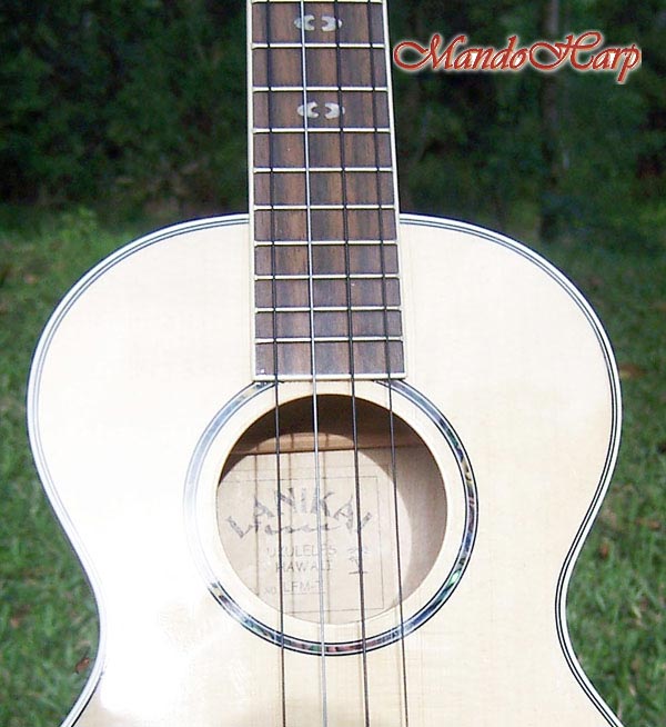 MandoHarp - Genuine Lanikai LFM-T Flame Maple Tenor Ukulele