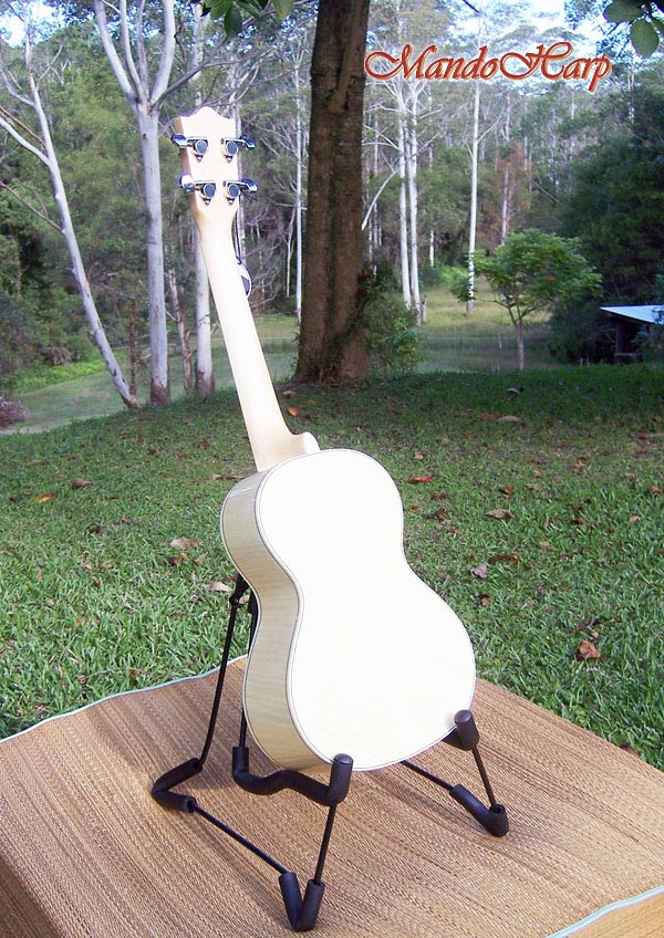 MandoHarp - Genuine Lanikai LFM-T Flame Maple Tenor Ukulele