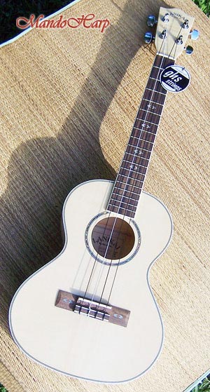 MandoHarp - Genuine Lanikai LFM-T Flame Maple Tenor Ukulele