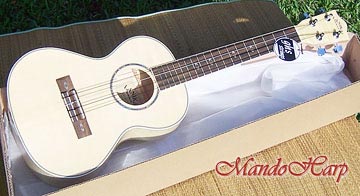 MandoHarp - Genuine Lanikai LFM-T Flame Maple Tenor Ukulele