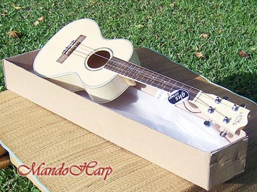 MandoHarp - Genuine Lanikai LFM-T Flame Maple Tenor Ukulele