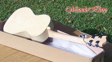 MandoHarp - Genuine Lanikai LFM-T Flame Maple Tenor Ukulele